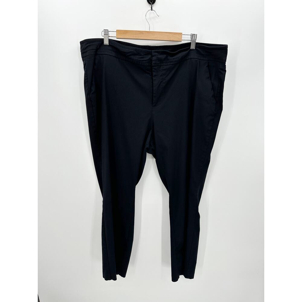 Torrid Trouser‎ Straight Deluxe Stretch Mid-Rise Pant Black Ankle Crop Women 24S
